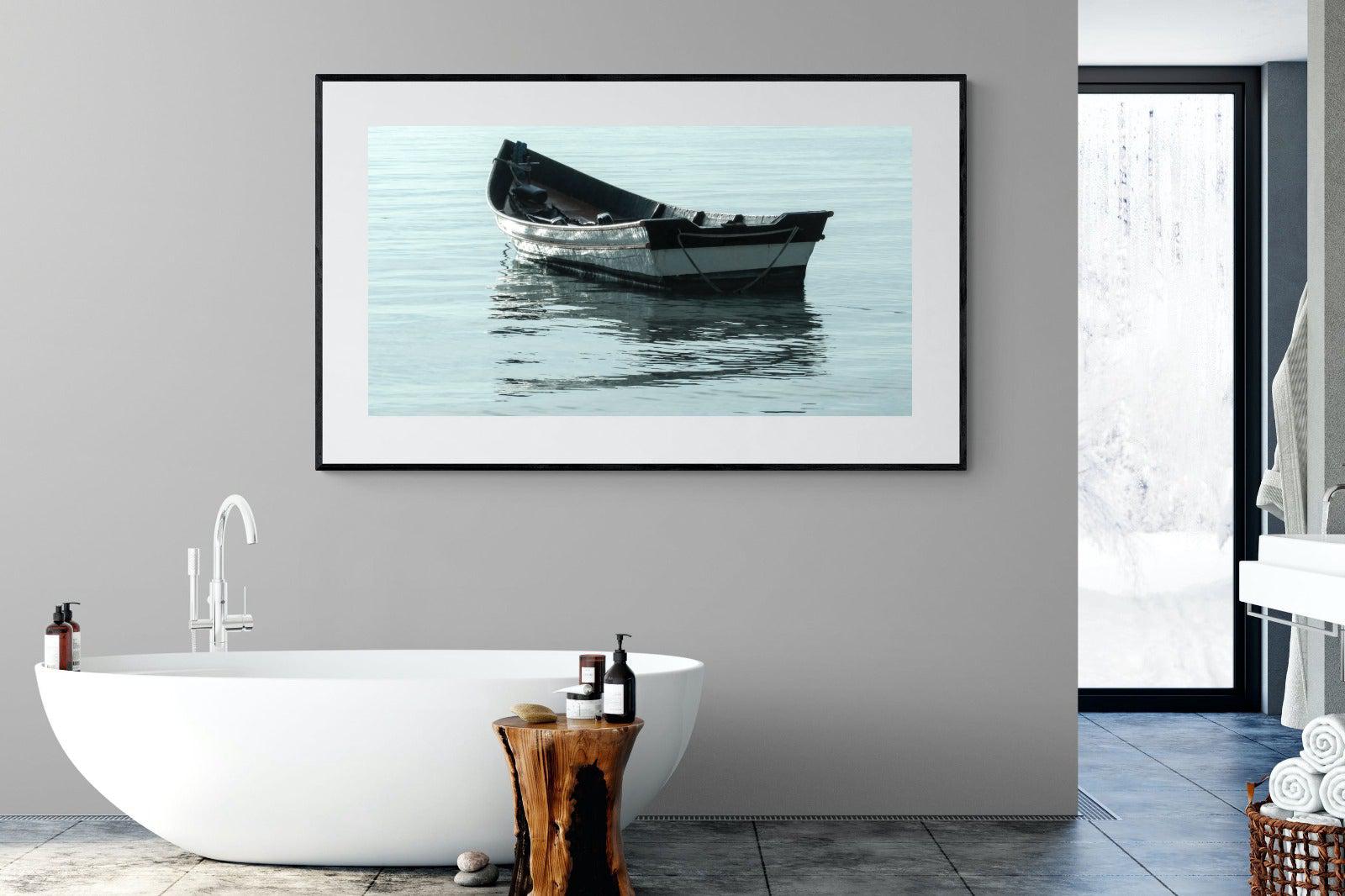 Reflective Row-Wall_Art-180 x 110cm-Framed Print-Black-Pixalot