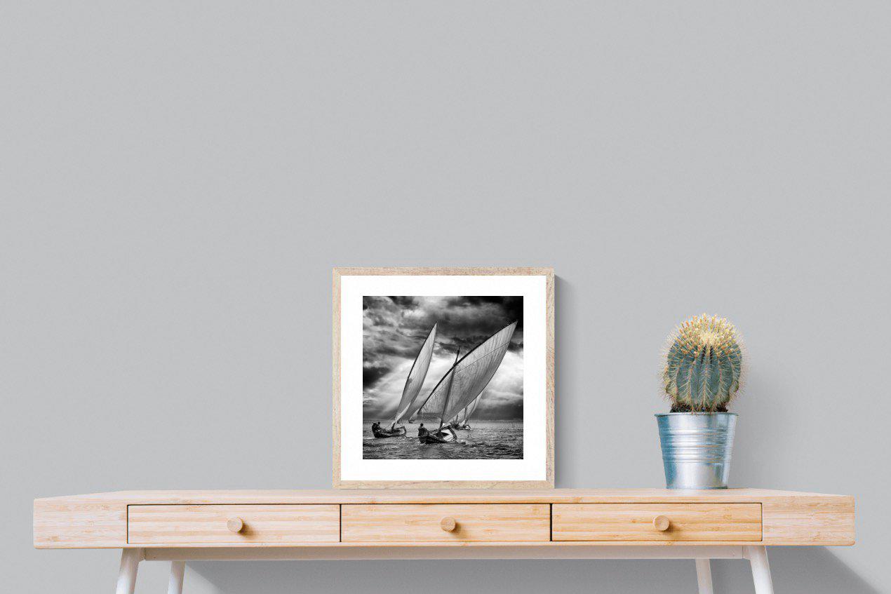 Regatta-Wall_Art-50 x 50cm-Framed Print-Wood-Pixalot