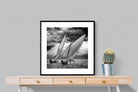Regatta-Wall_Art-80 x 80cm-Framed Print-Black-Pixalot