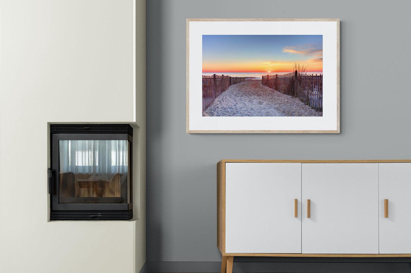 Rehoboth Beach-Wall_Art-100 x 75cm-Framed Print-Wood-Pixalot