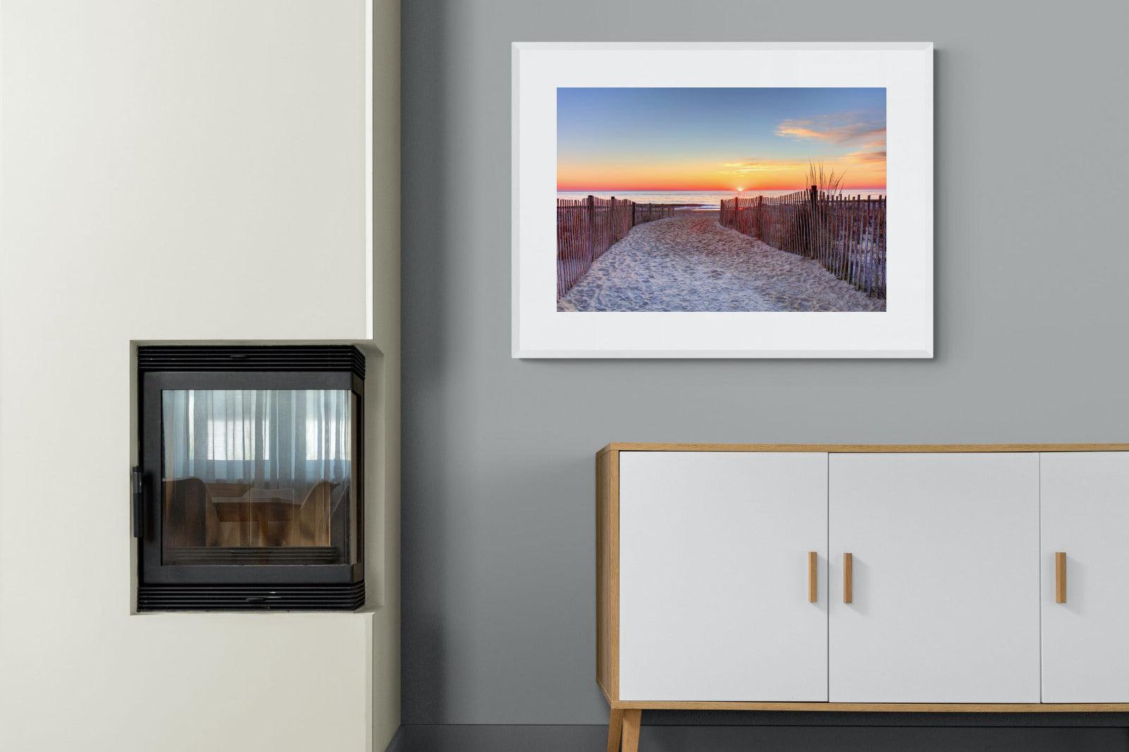 Rehoboth Beach-Wall_Art-100 x 75cm-Framed Print-White-Pixalot
