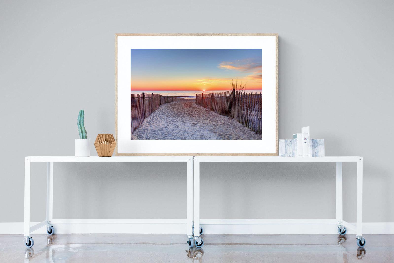 Rehoboth Beach-Wall_Art-120 x 90cm-Framed Print-Wood-Pixalot