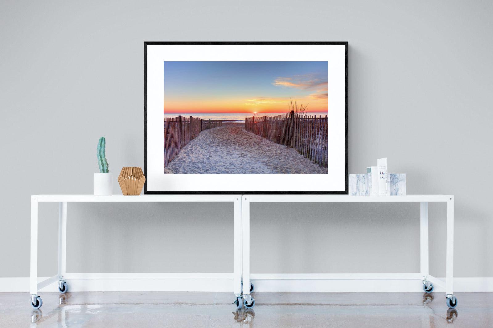 Rehoboth Beach-Wall_Art-120 x 90cm-Framed Print-Black-Pixalot