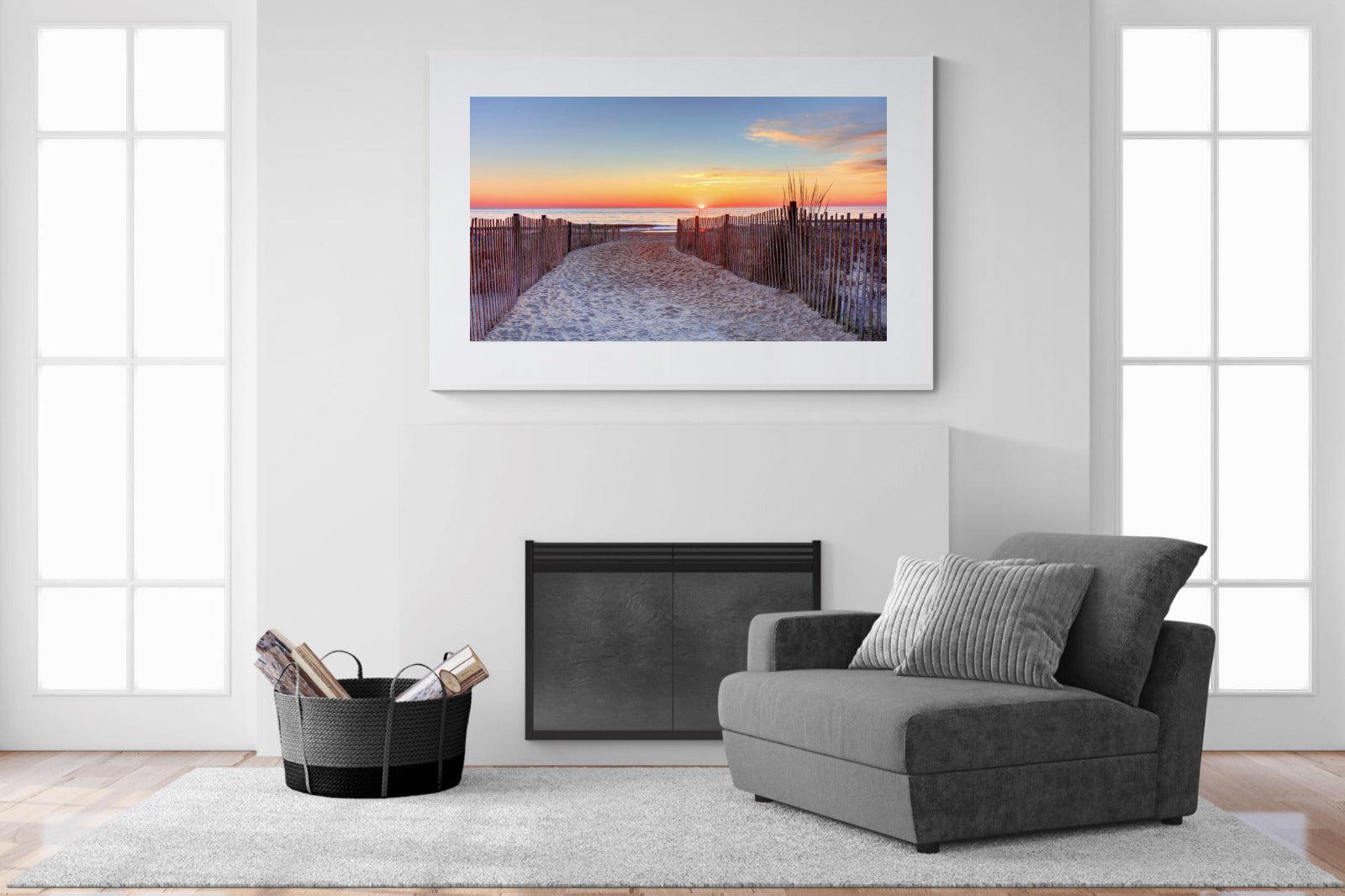 Rehoboth Beach-Wall_Art-150 x 100cm-Framed Print-White-Pixalot