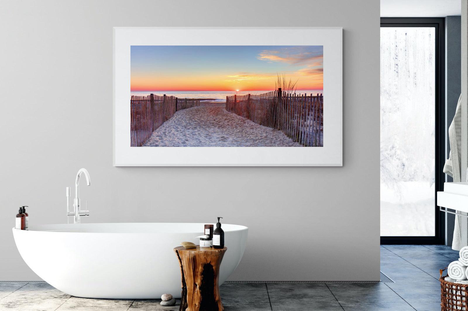 Rehoboth Beach-Wall_Art-180 x 110cm-Framed Print-White-Pixalot