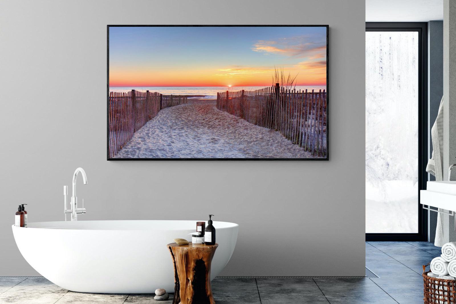 Rehoboth Beach-Wall_Art-180 x 110cm-Mounted Canvas-Black-Pixalot