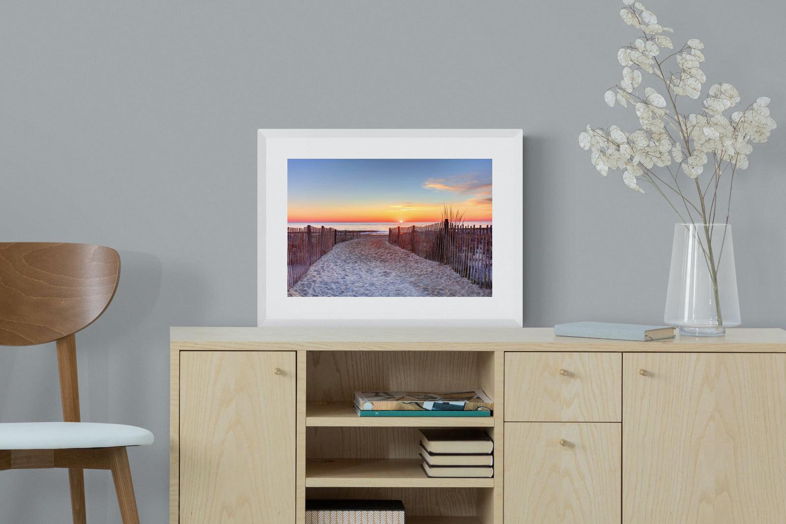 Rehoboth Beach-Wall_Art-60 x 45cm-Framed Print-White-Pixalot