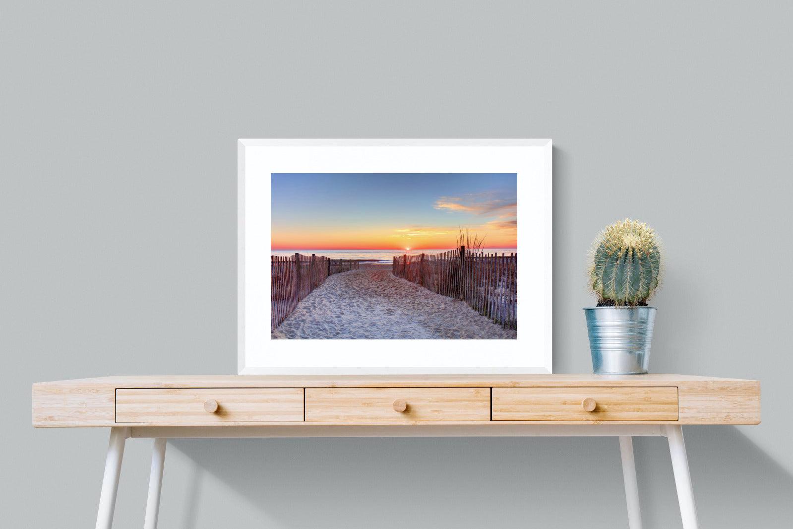Rehoboth Beach-Wall_Art-80 x 60cm-Framed Print-White-Pixalot
