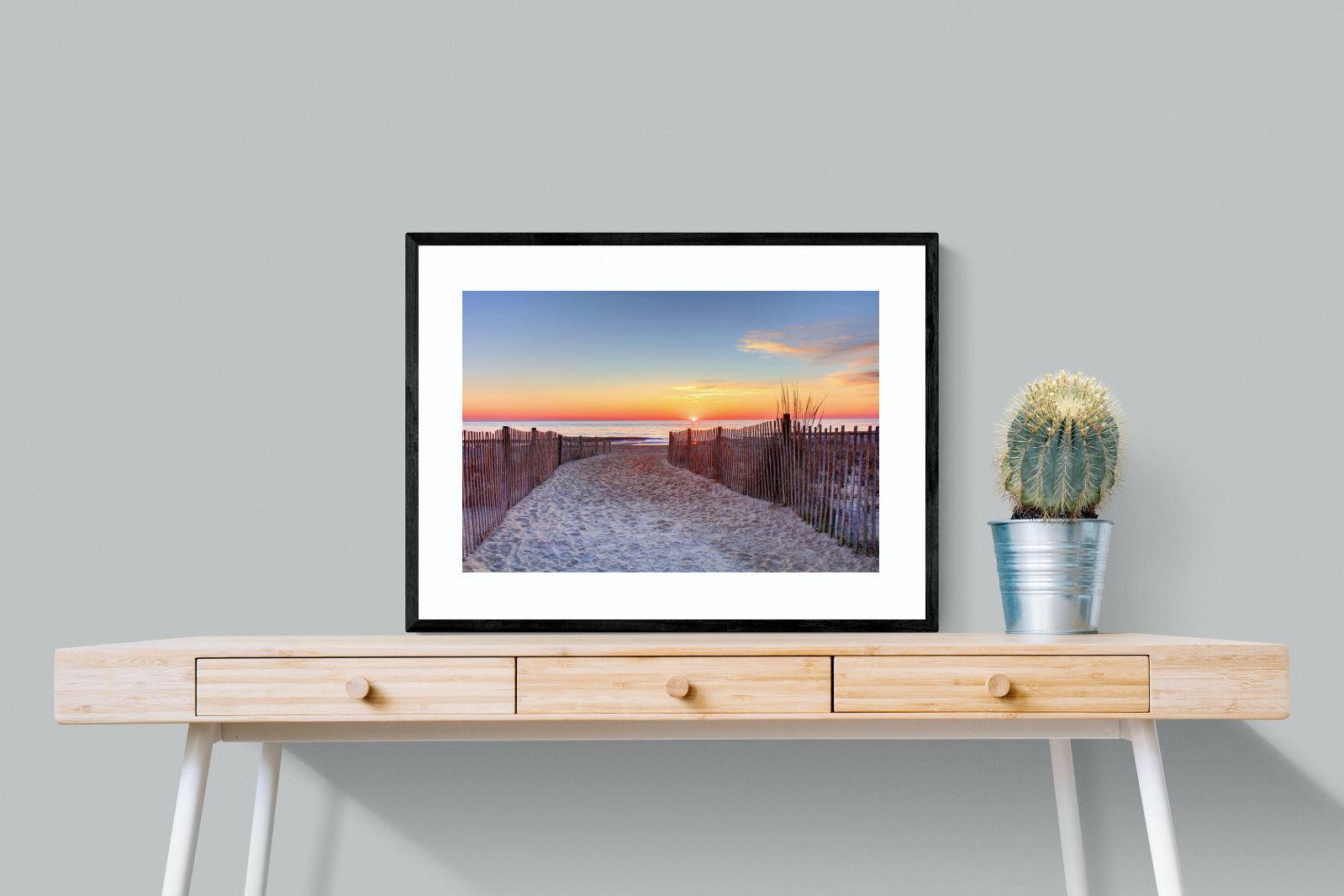 Rehoboth Beach-Wall_Art-80 x 60cm-Framed Print-Black-Pixalot