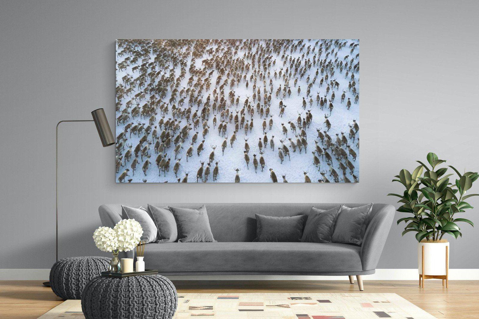 Reindeer Herd-Wall_Art-220 x 130cm-Mounted Canvas-No Frame-Pixalot