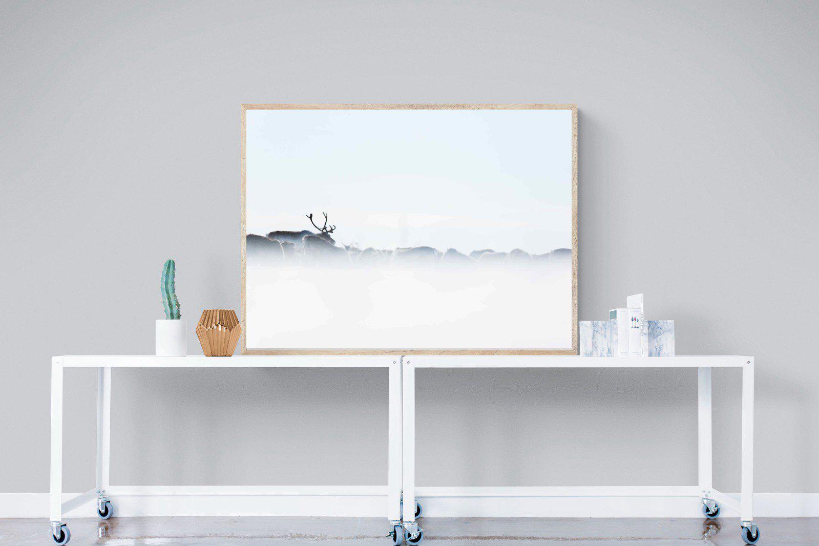 Reindeer-Wall_Art-120 x 90cm-Mounted Canvas-Wood-Pixalot