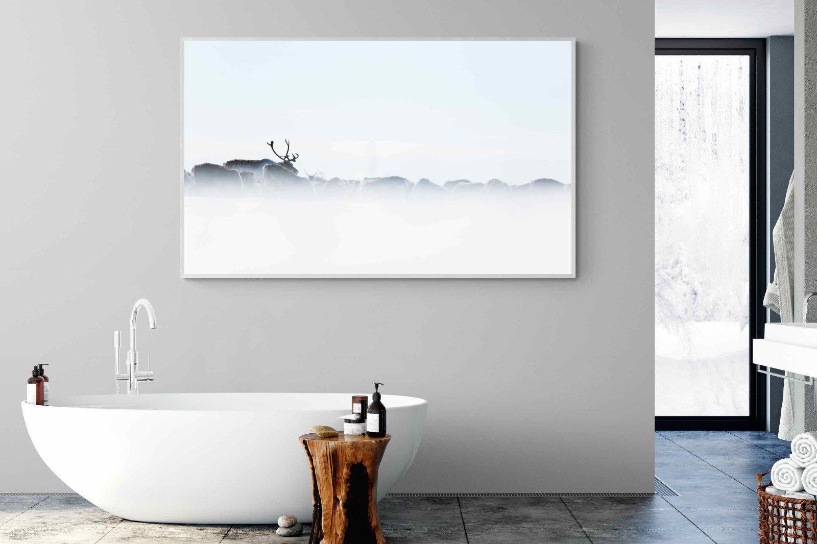 Reindeer-Wall_Art-180 x 110cm-Mounted Canvas-White-Pixalot