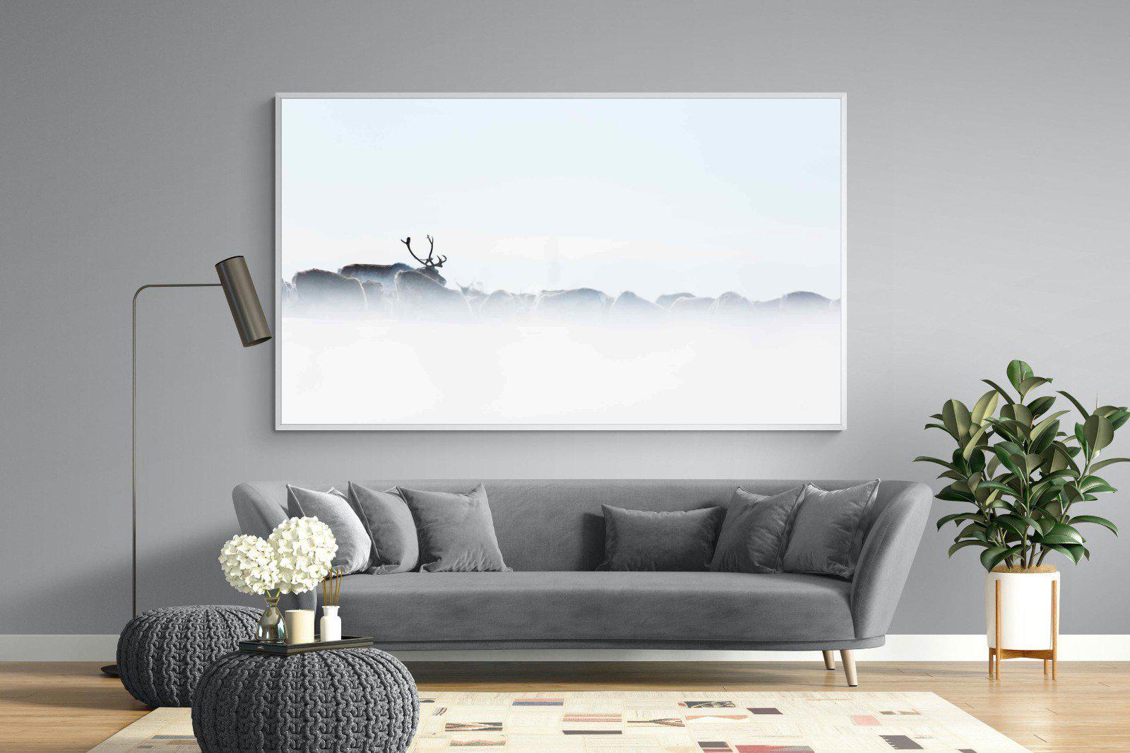Reindeer-Wall_Art-220 x 130cm-Mounted Canvas-White-Pixalot