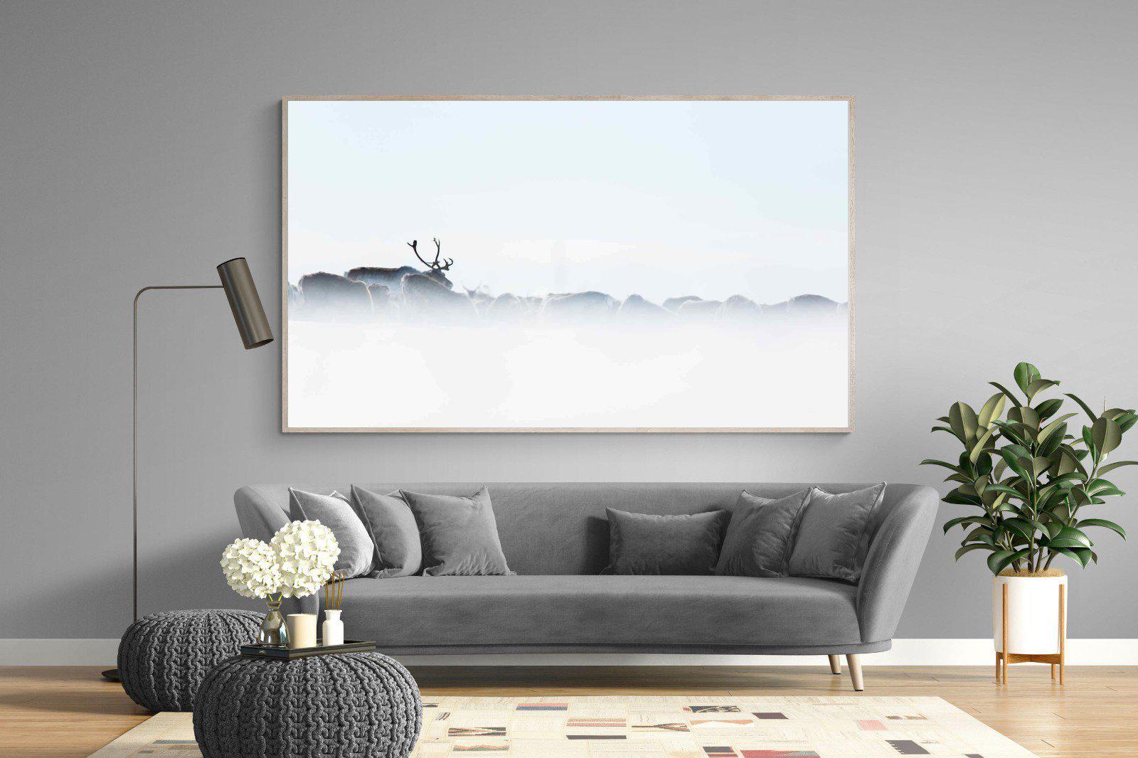Reindeer-Wall_Art-220 x 130cm-Mounted Canvas-Wood-Pixalot