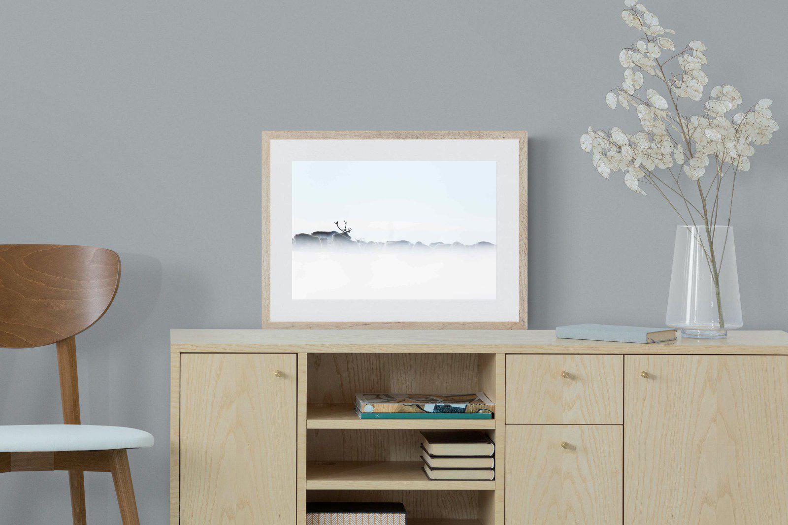 Reindeer-Wall_Art-60 x 45cm-Framed Print-Wood-Pixalot
