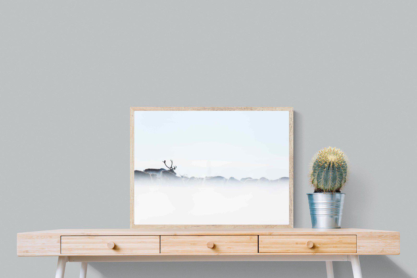 Reindeer-Wall_Art-80 x 60cm-Mounted Canvas-Wood-Pixalot