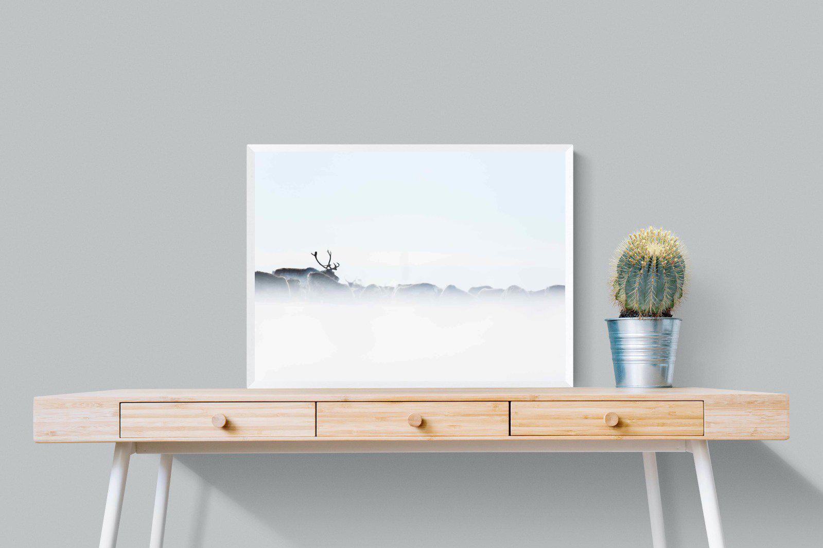 Reindeer-Wall_Art-80 x 60cm-Mounted Canvas-White-Pixalot