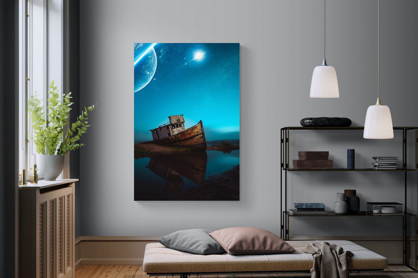 Resting Boat-Wall_Art-120 x 180cm-Mounted Canvas-No Frame-Pixalot