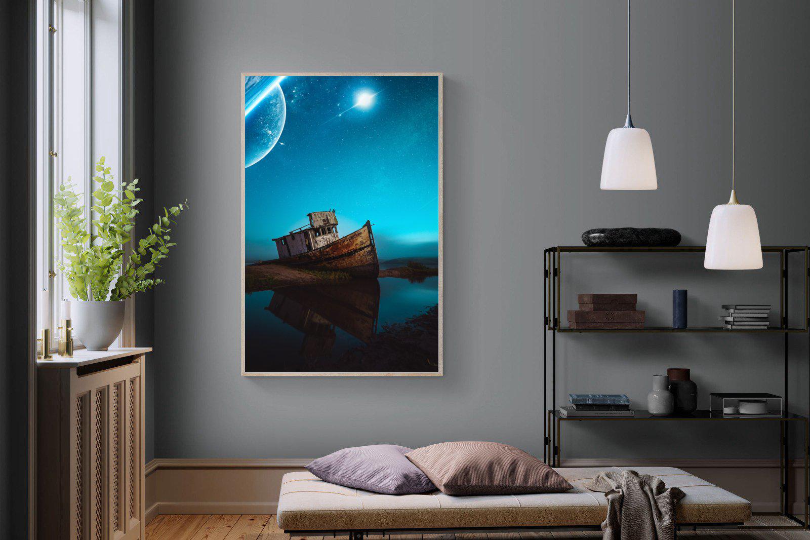Resting Boat-Wall_Art-120 x 180cm-Mounted Canvas-Wood-Pixalot