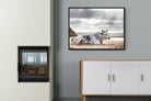 Resting Bull-Wall_Art-100 x 75cm-Mounted Canvas-Black-Pixalot