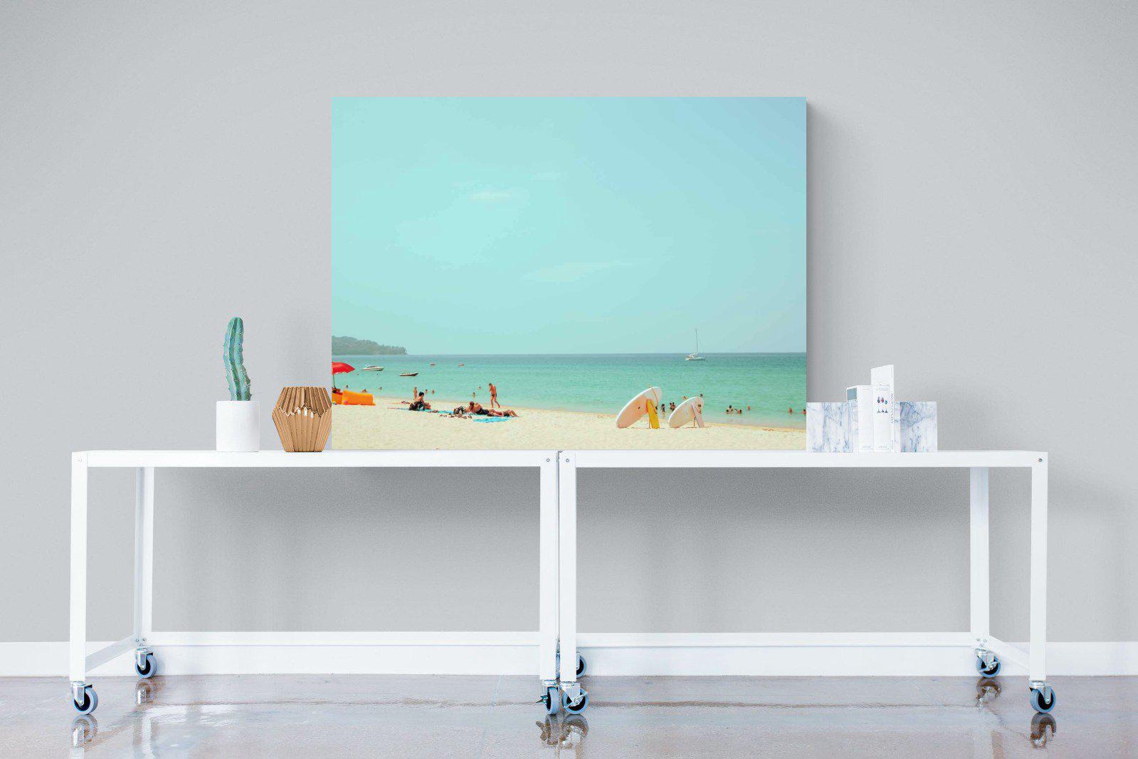 Retro Beach-Wall_Art-120 x 90cm-Mounted Canvas-No Frame-Pixalot