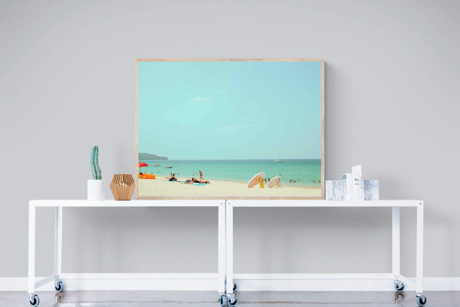 Retro Beach-Wall_Art-120 x 90cm-Mounted Canvas-Wood-Pixalot