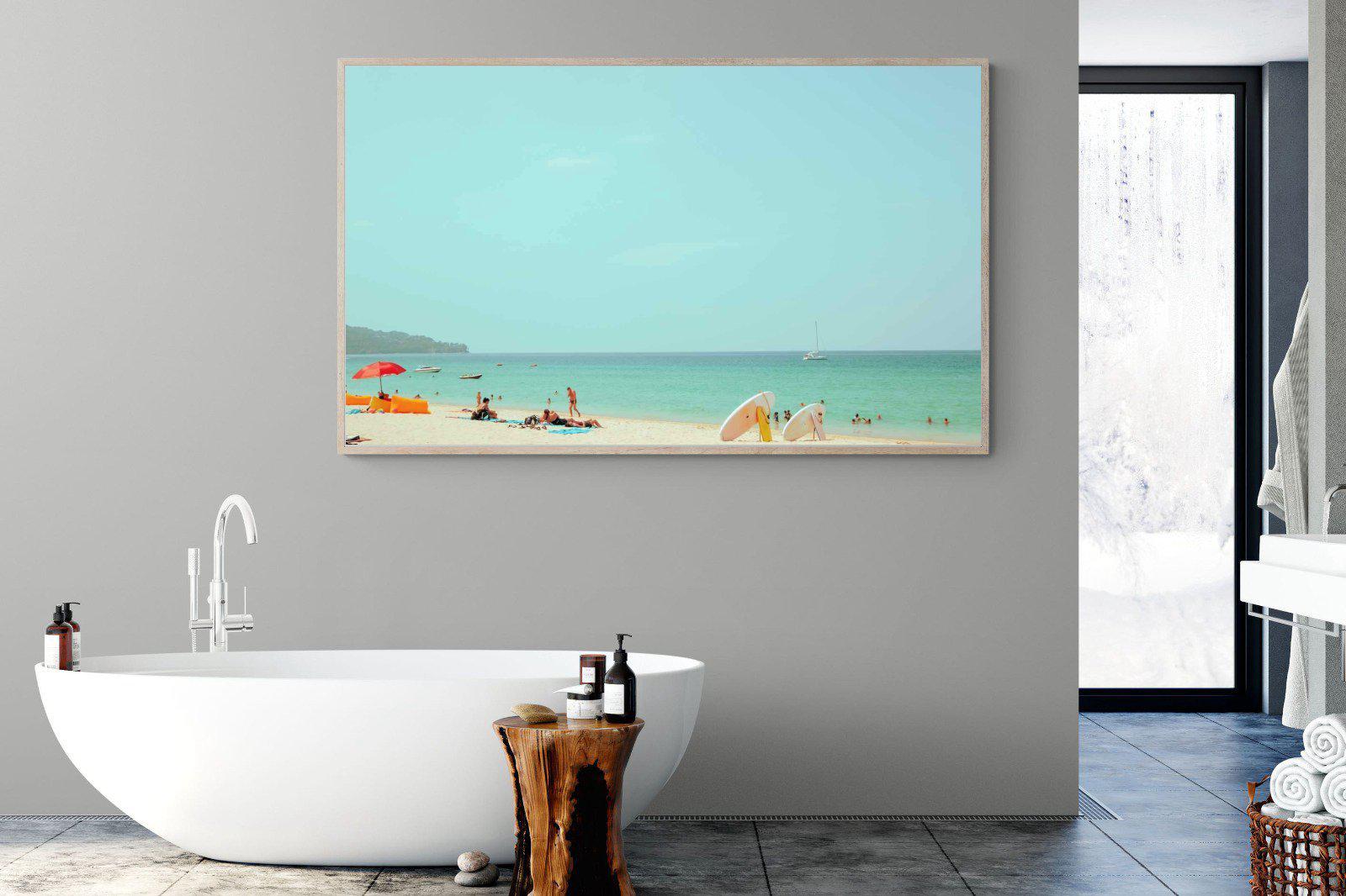 Retro Beach-Wall_Art-180 x 110cm-Mounted Canvas-Wood-Pixalot
