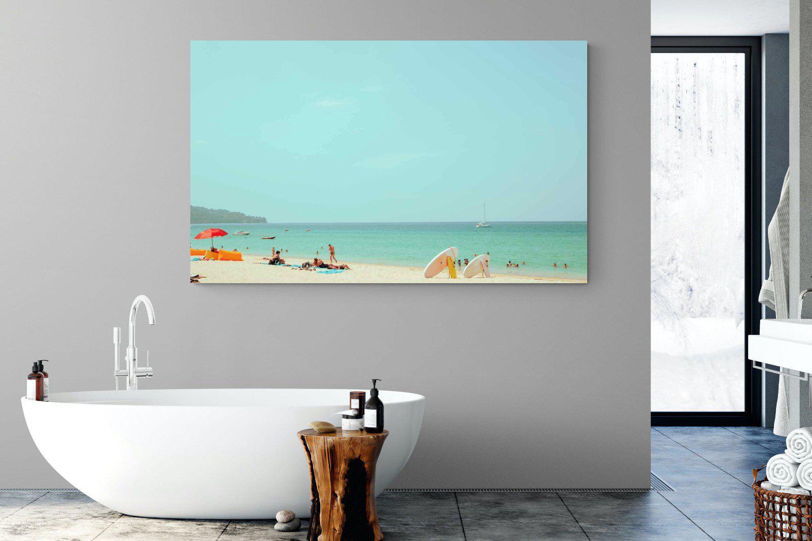 Retro Beach-Wall_Art-180 x 110cm-Mounted Canvas-No Frame-Pixalot