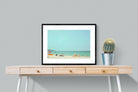 Retro Beach-Wall_Art-80 x 60cm-Framed Print-Black-Pixalot