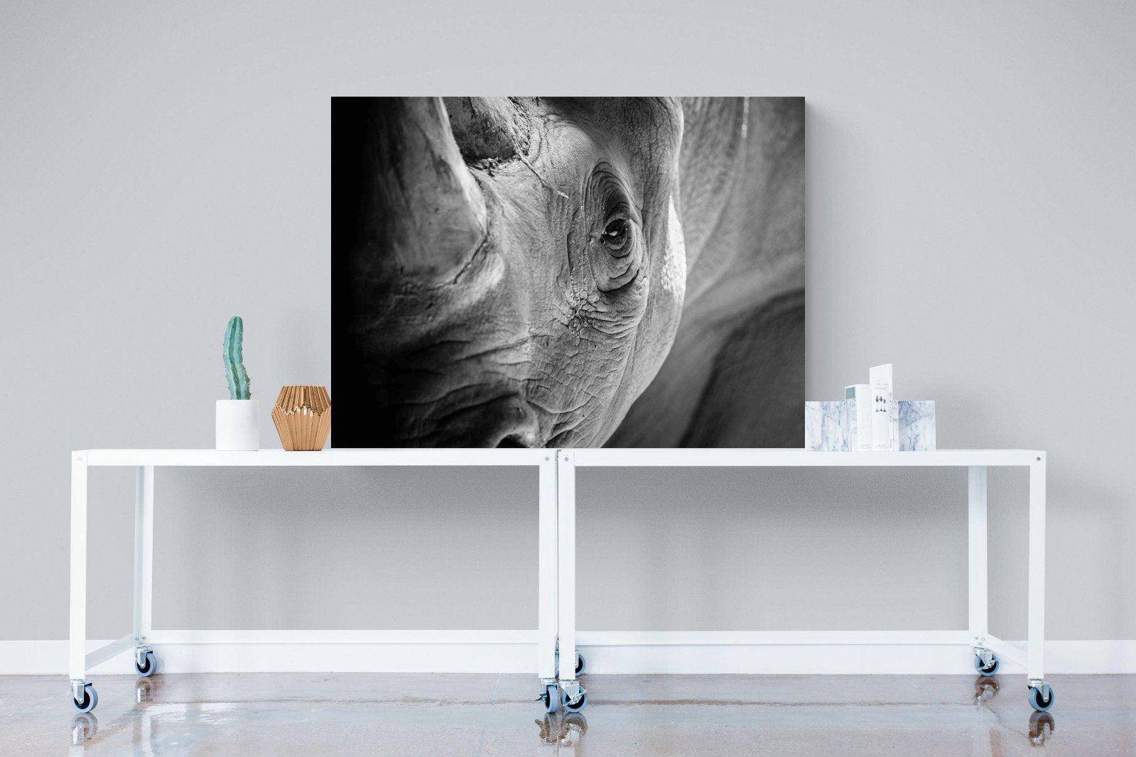 Rhino Eye-Wall_Art-120 x 90cm-Mounted Canvas-No Frame-Pixalot