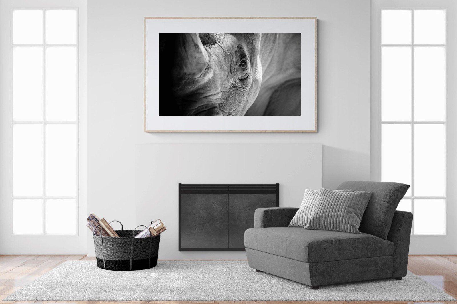 Rhino Eye-Wall_Art-150 x 100cm-Framed Print-Wood-Pixalot