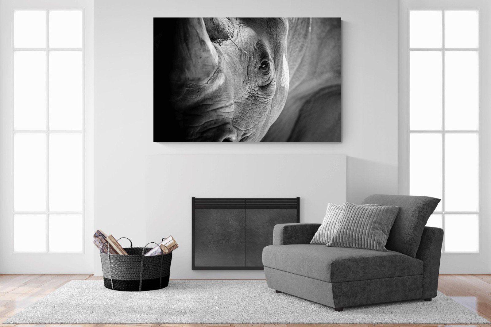 Rhino Eye-Wall_Art-150 x 100cm-Mounted Canvas-No Frame-Pixalot