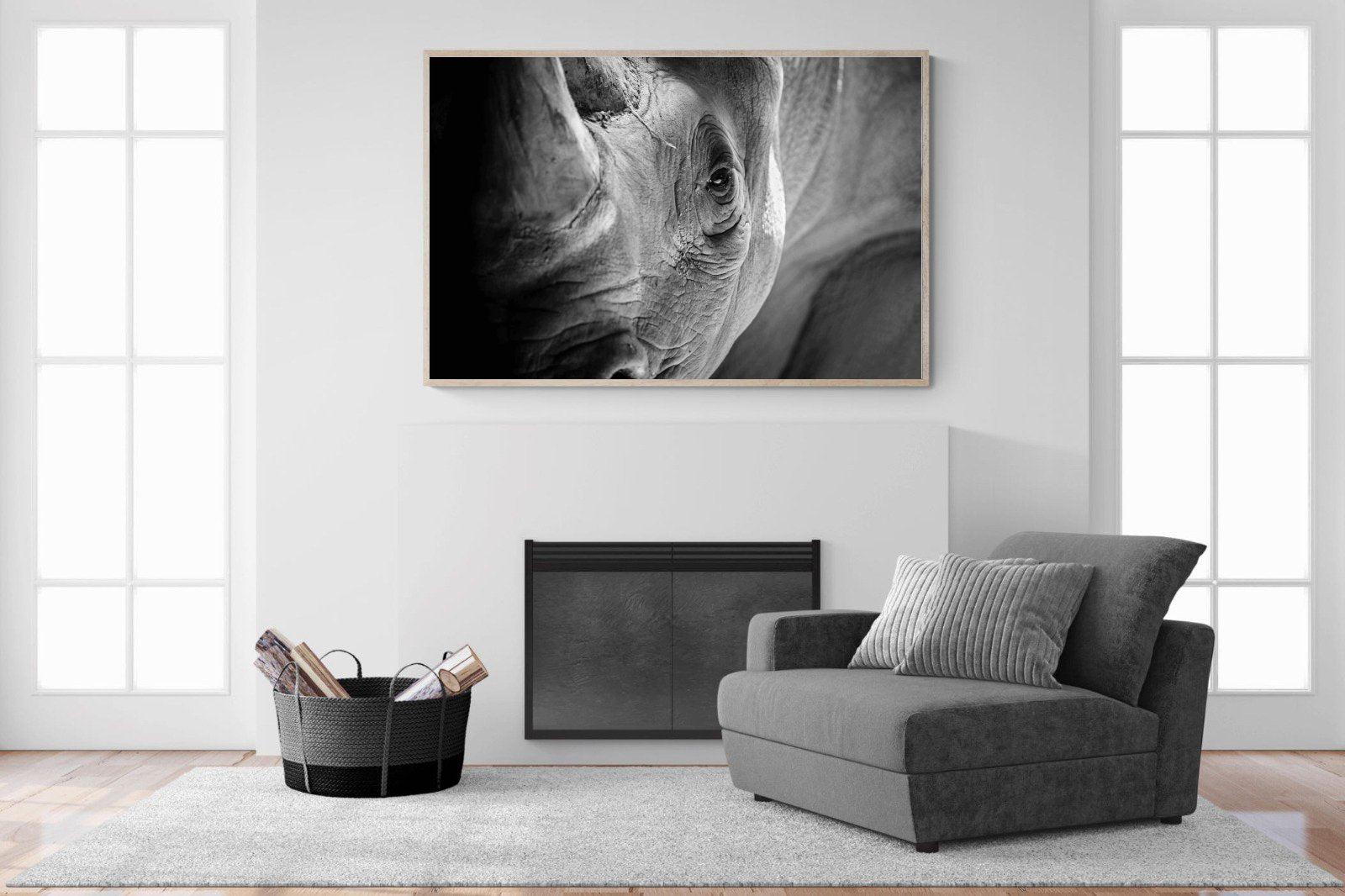 Rhino Eye-Wall_Art-150 x 100cm-Mounted Canvas-Wood-Pixalot