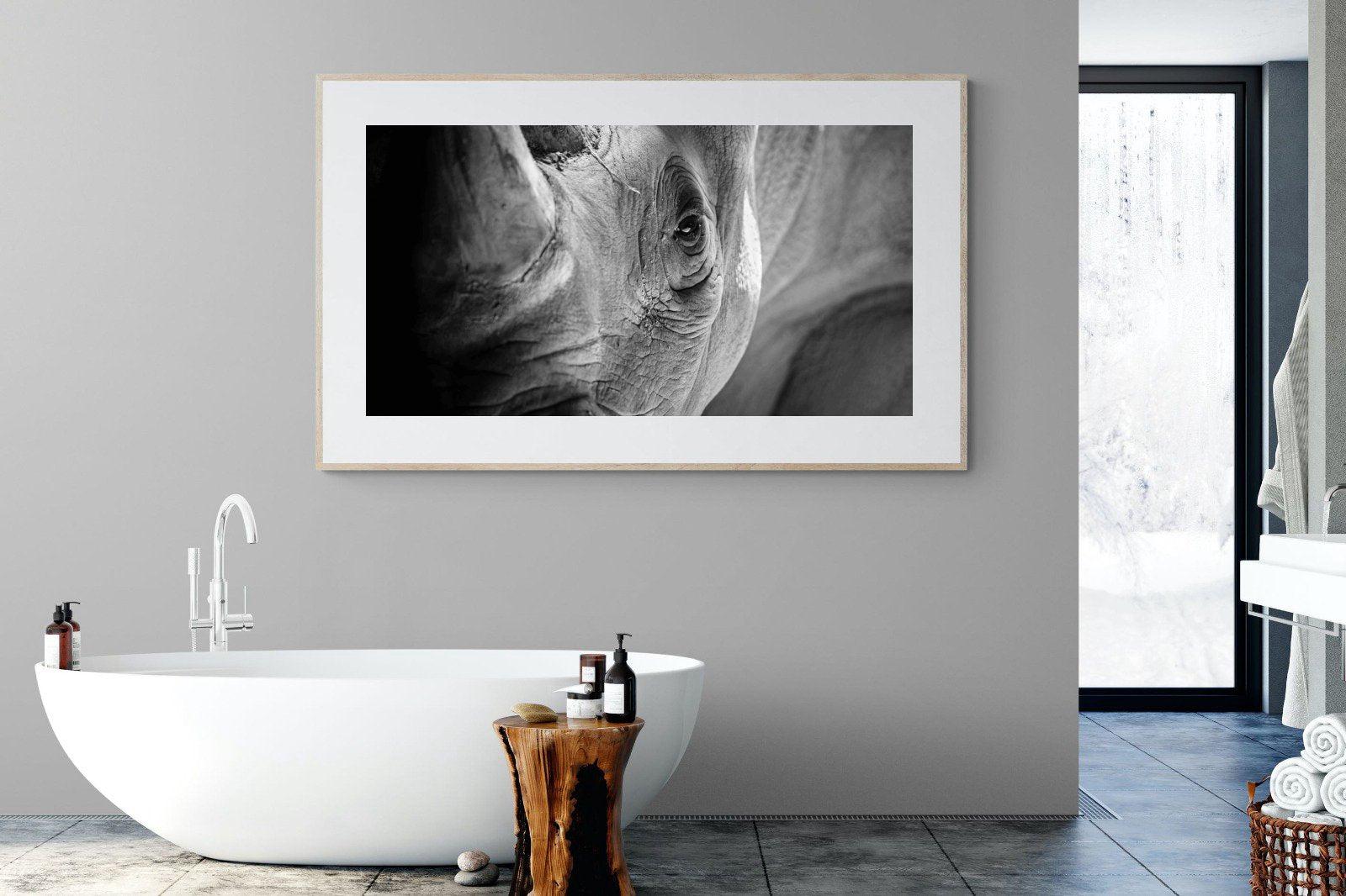 Rhino Eye-Wall_Art-180 x 110cm-Framed Print-Wood-Pixalot