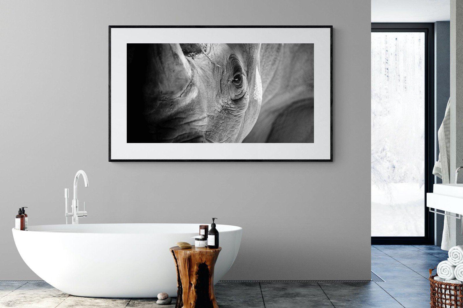 Rhino Eye-Wall_Art-180 x 110cm-Framed Print-Black-Pixalot