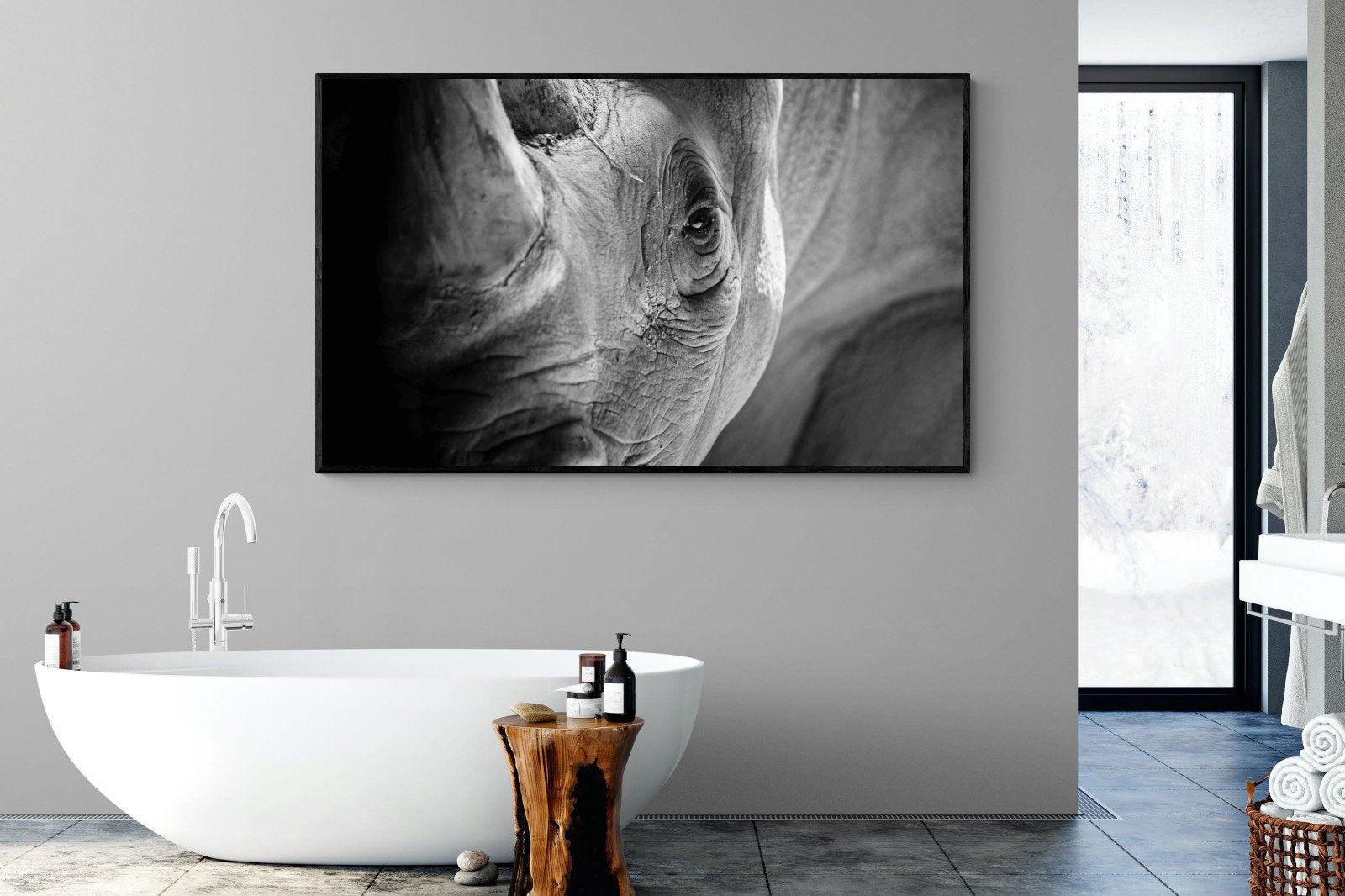 Rhino Eye-Wall_Art-180 x 110cm-Mounted Canvas-Black-Pixalot
