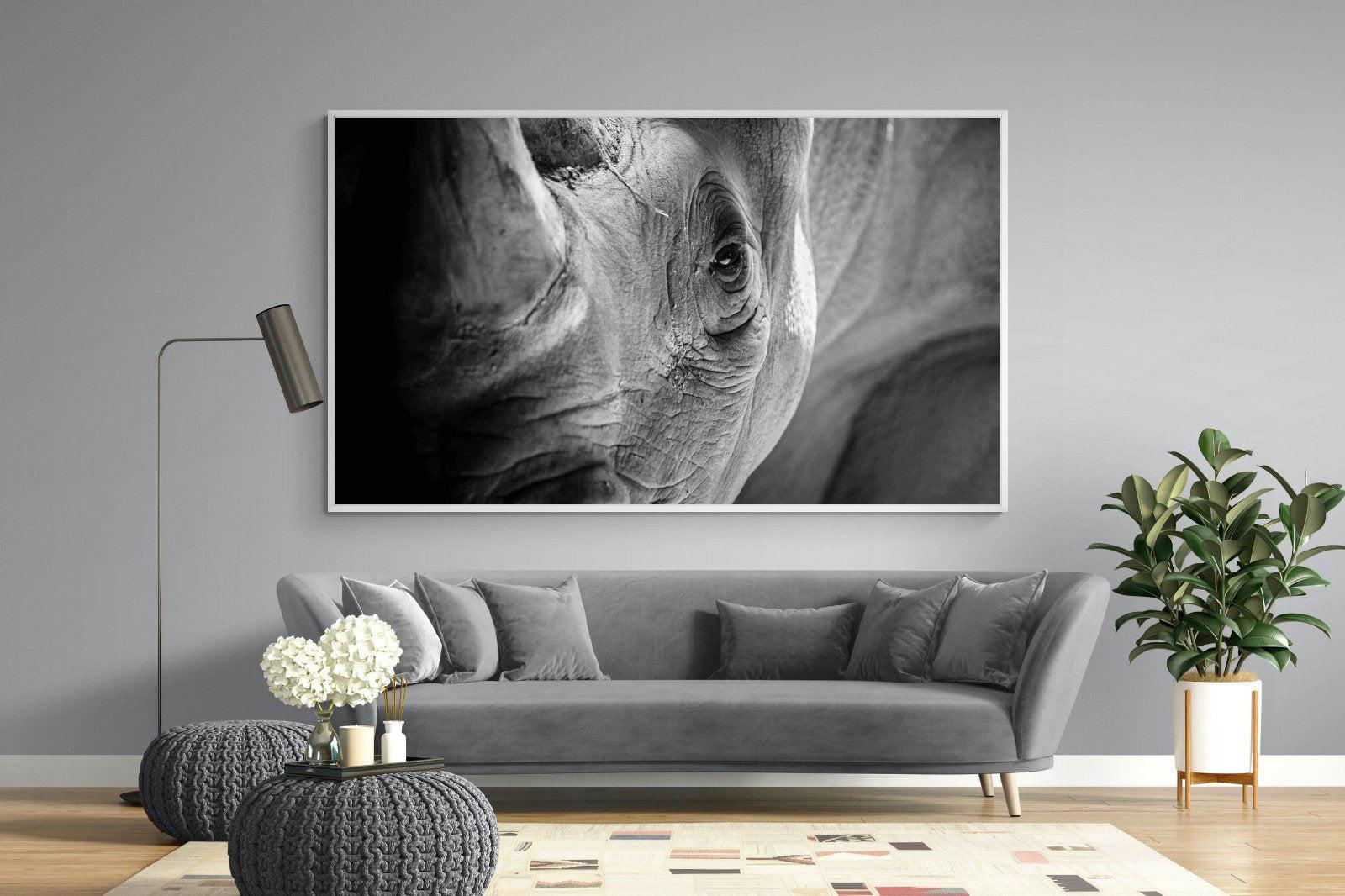 Rhino Eye-Wall_Art-220 x 130cm-Mounted Canvas-White-Pixalot