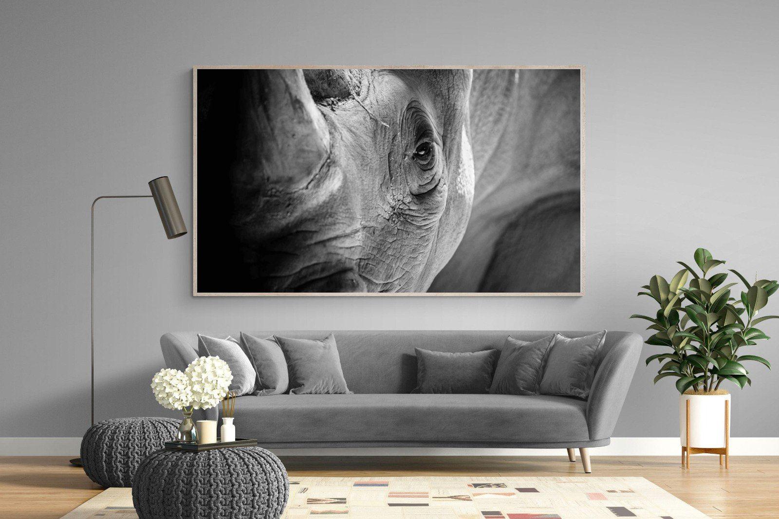 Rhino Eye-Wall_Art-220 x 130cm-Mounted Canvas-Wood-Pixalot