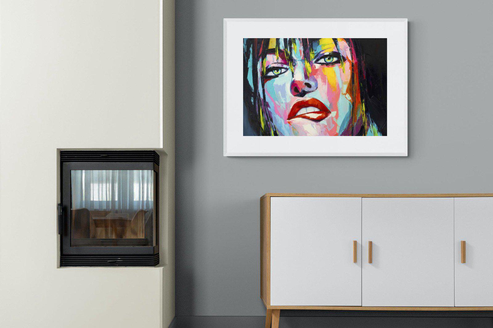 Risky-Wall_Art-100 x 75cm-Framed Print-White-Pixalot