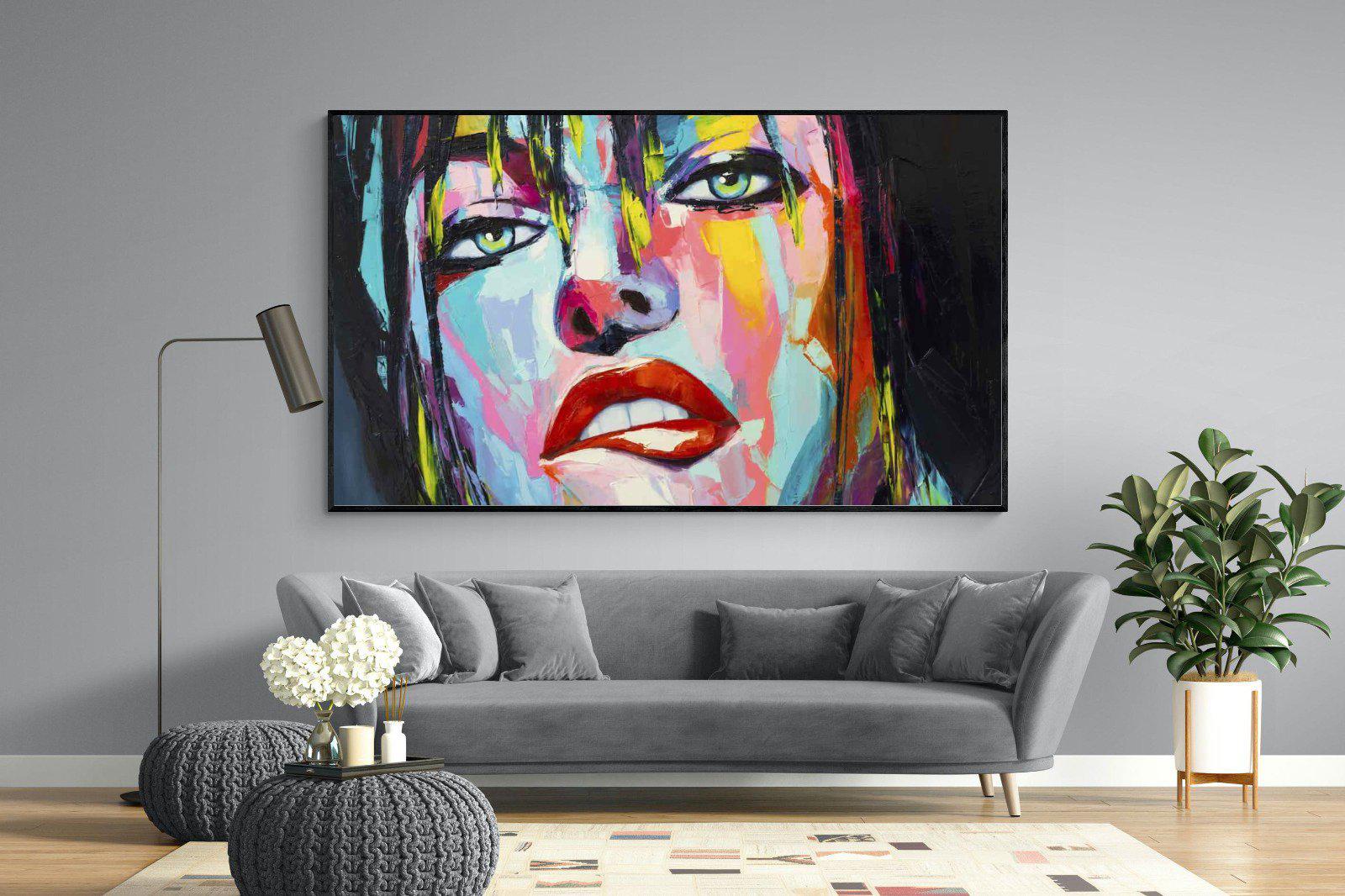 Risky-Wall_Art-220 x 130cm-Mounted Canvas-Black-Pixalot