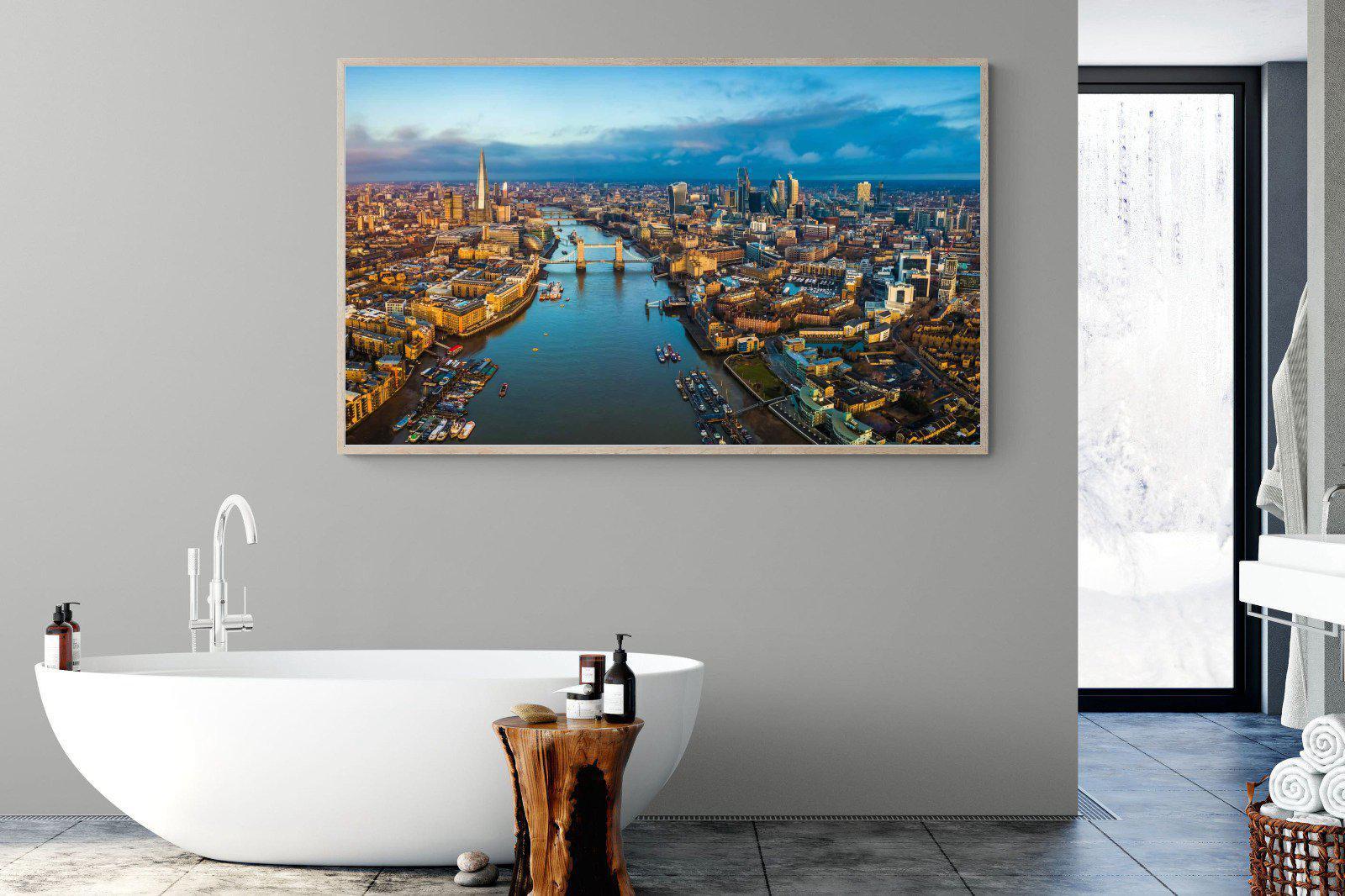 River Thames-Wall_Art-180 x 110cm-Mounted Canvas-Wood-Pixalot