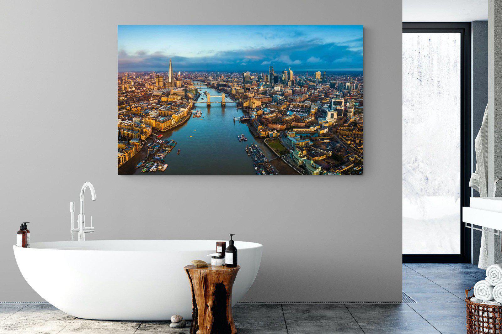 River Thames-Wall_Art-180 x 110cm-Mounted Canvas-No Frame-Pixalot