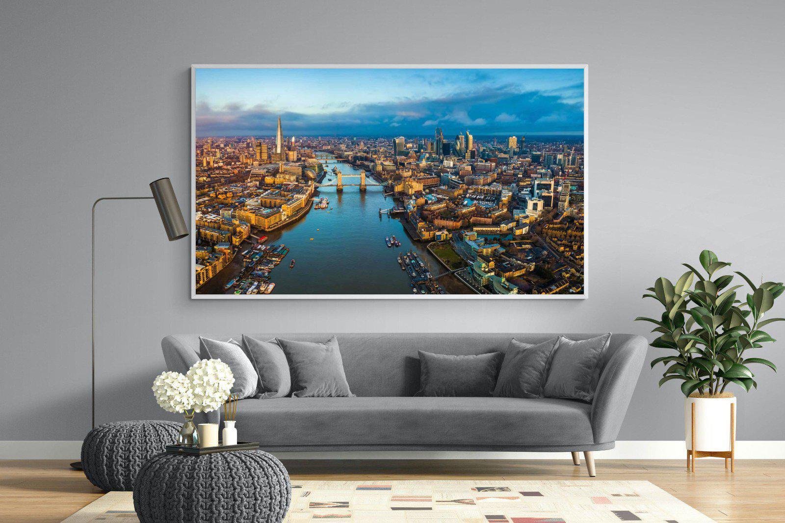 River Thames-Wall_Art-220 x 130cm-Mounted Canvas-White-Pixalot