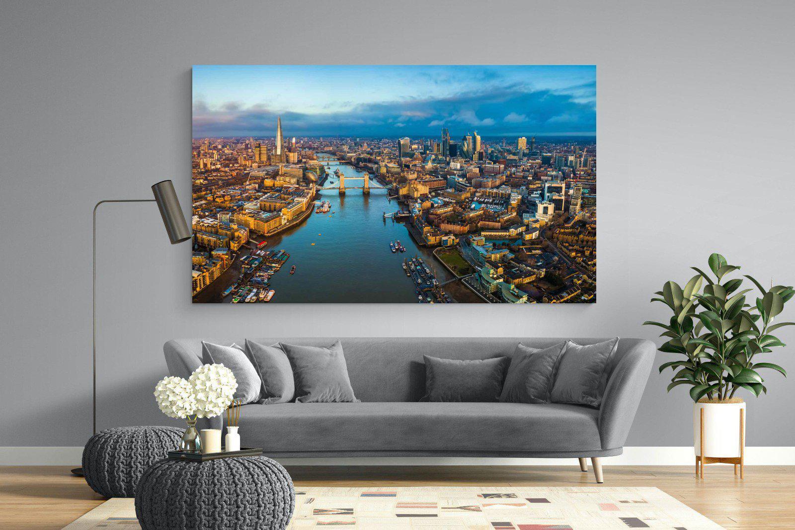 River Thames-Wall_Art-220 x 130cm-Mounted Canvas-No Frame-Pixalot