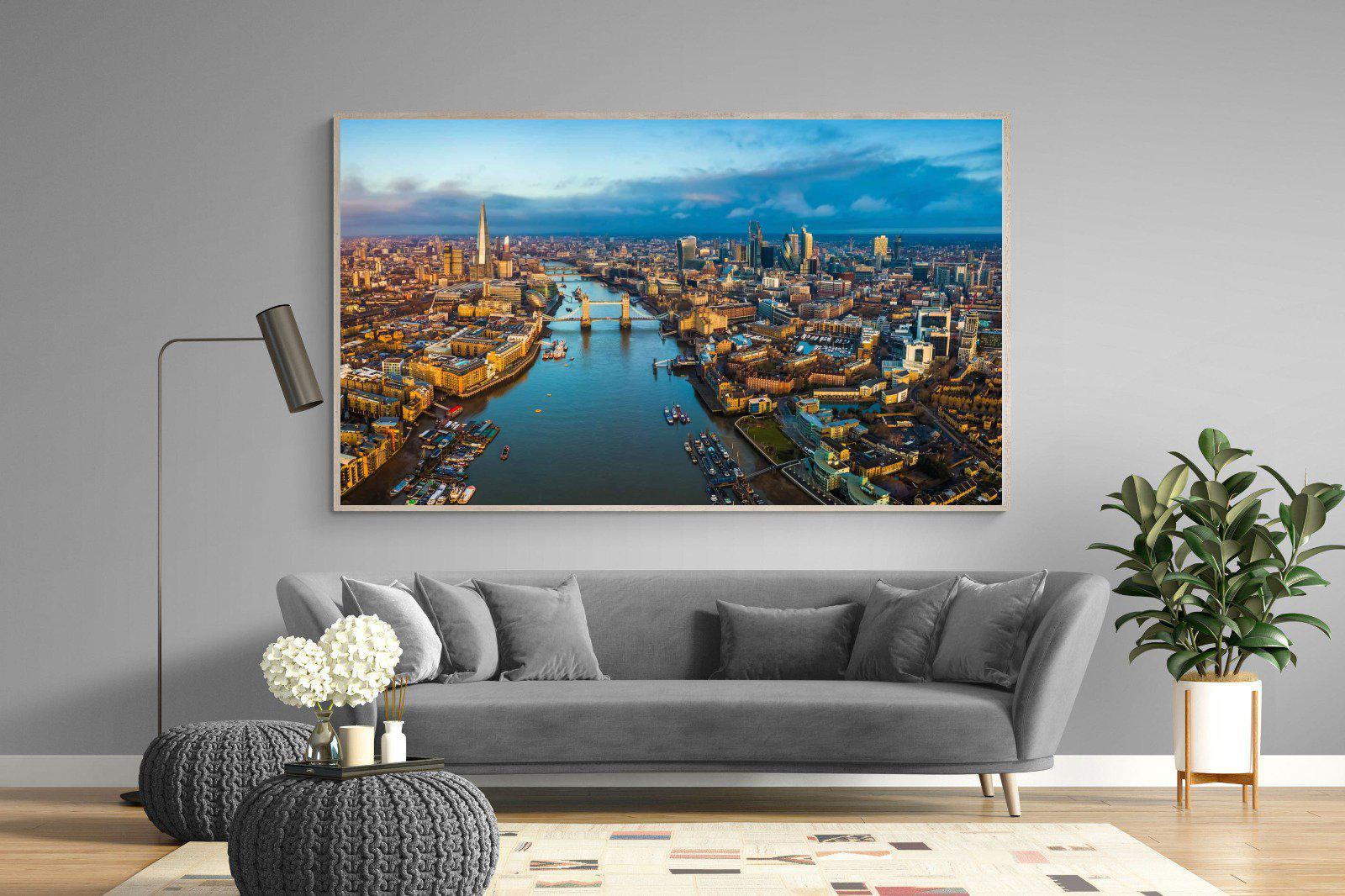 River Thames-Wall_Art-220 x 130cm-Mounted Canvas-Wood-Pixalot