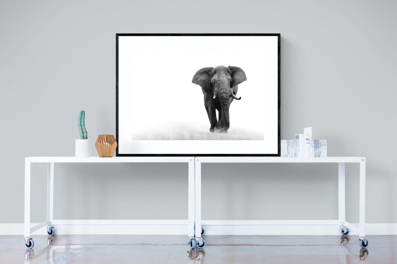 Roaming Bull-Wall_Art-120 x 90cm-Framed Print-Black-Pixalot