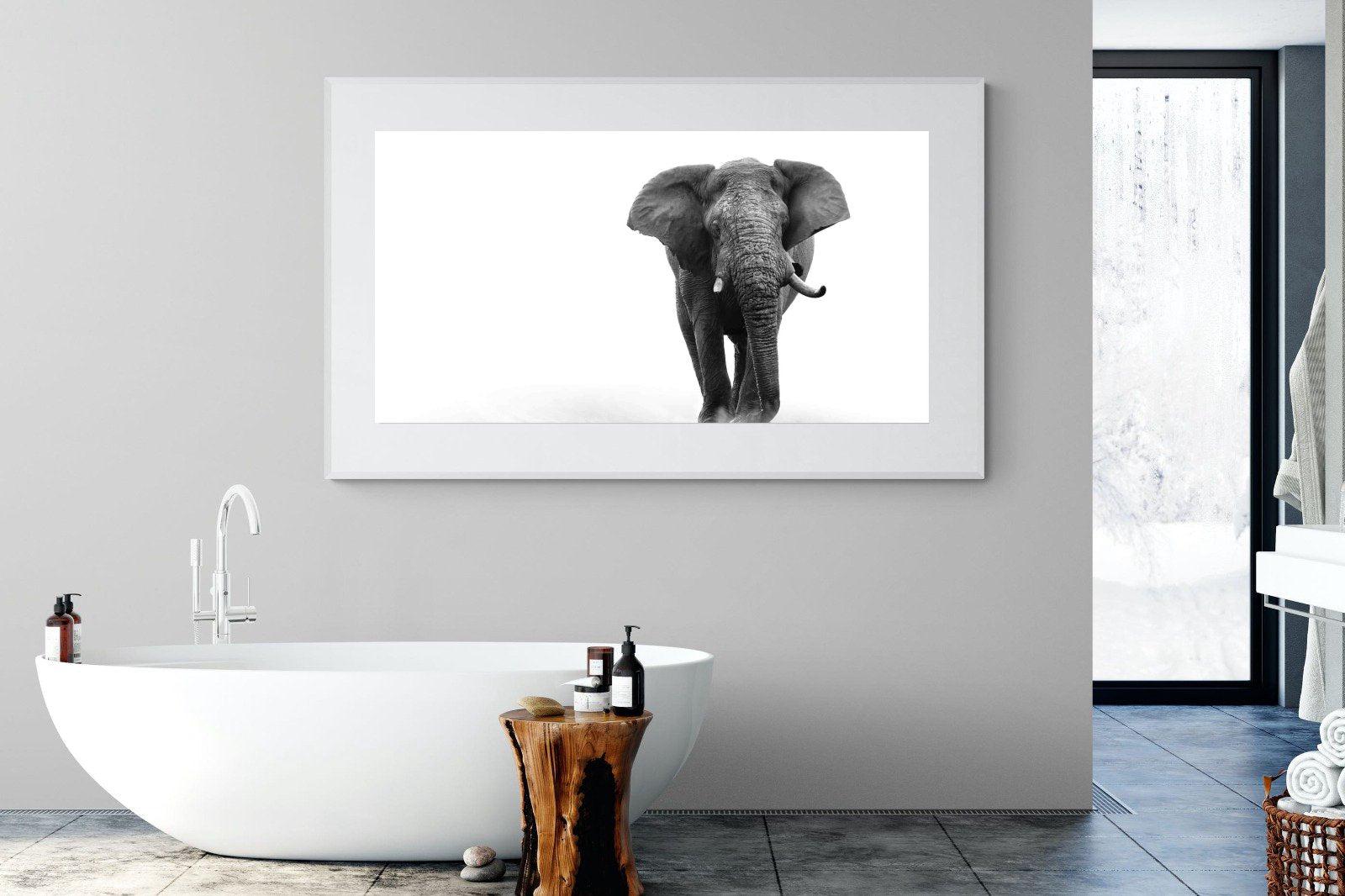 Roaming Bull-Wall_Art-180 x 110cm-Framed Print-White-Pixalot