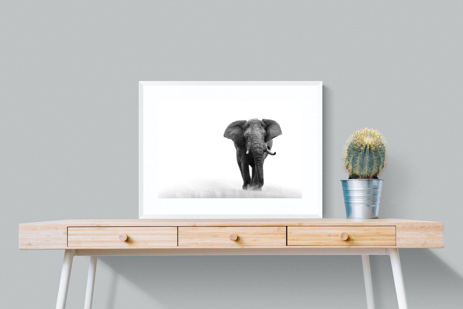 Roaming Bull-Wall_Art-80 x 60cm-Framed Print-White-Pixalot