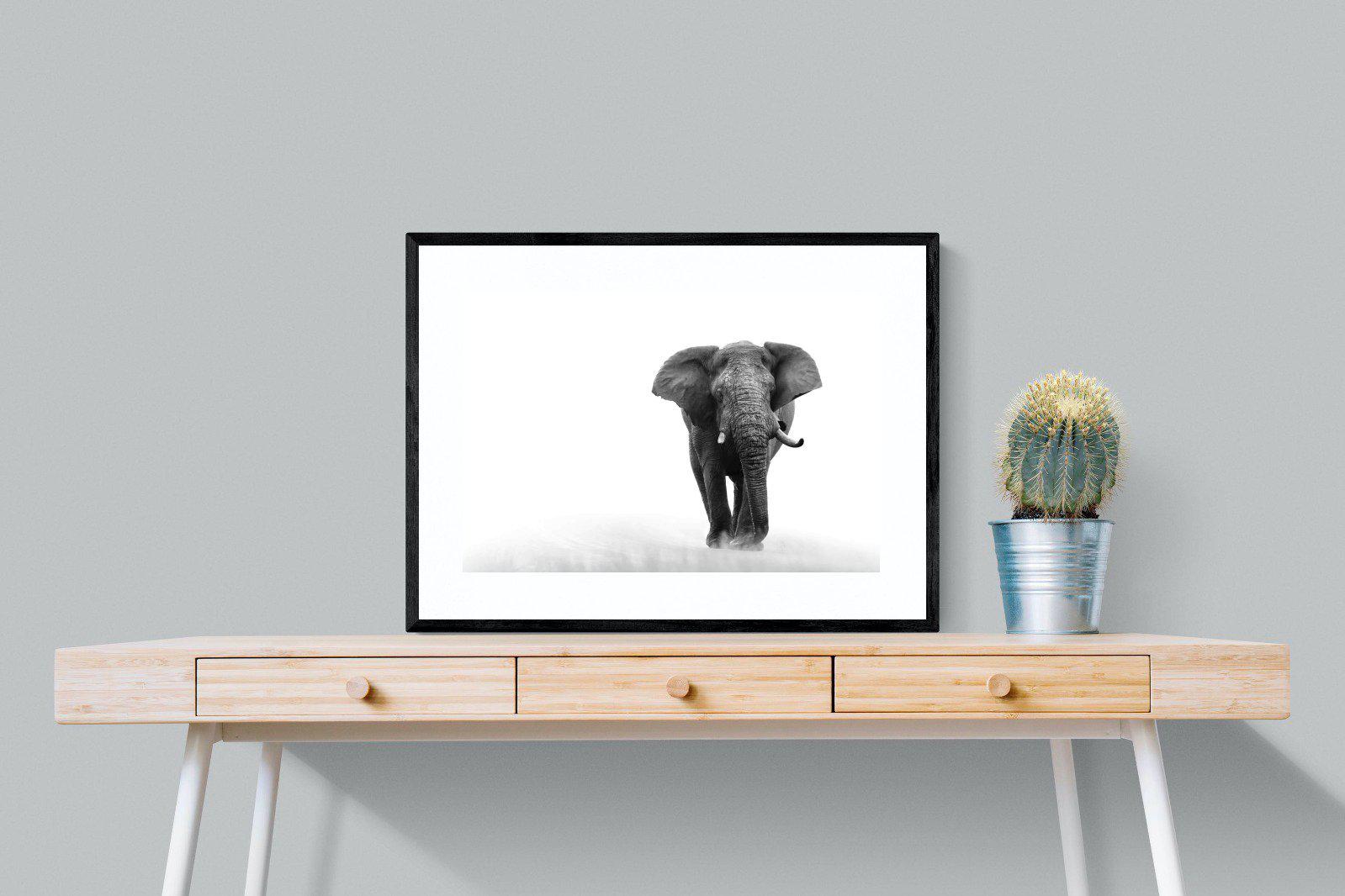 Roaming Bull-Wall_Art-80 x 60cm-Framed Print-Black-Pixalot