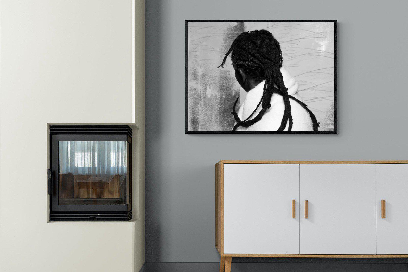 Robed Artist-Wall_Art-100 x 75cm-Mounted Canvas-Black-Pixalot